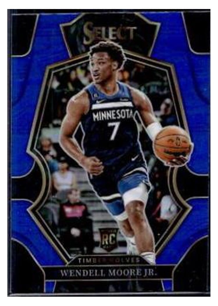 2022-23 Panini Select Base Set Wendell Moore Jr. Blue Prizm #200 card