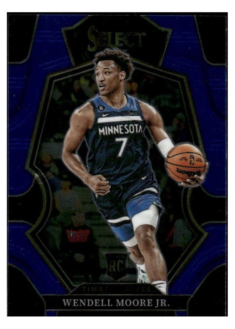 2022-23 Panini Select Base Set Wendell Moore Jr. Blue Retail #200 card