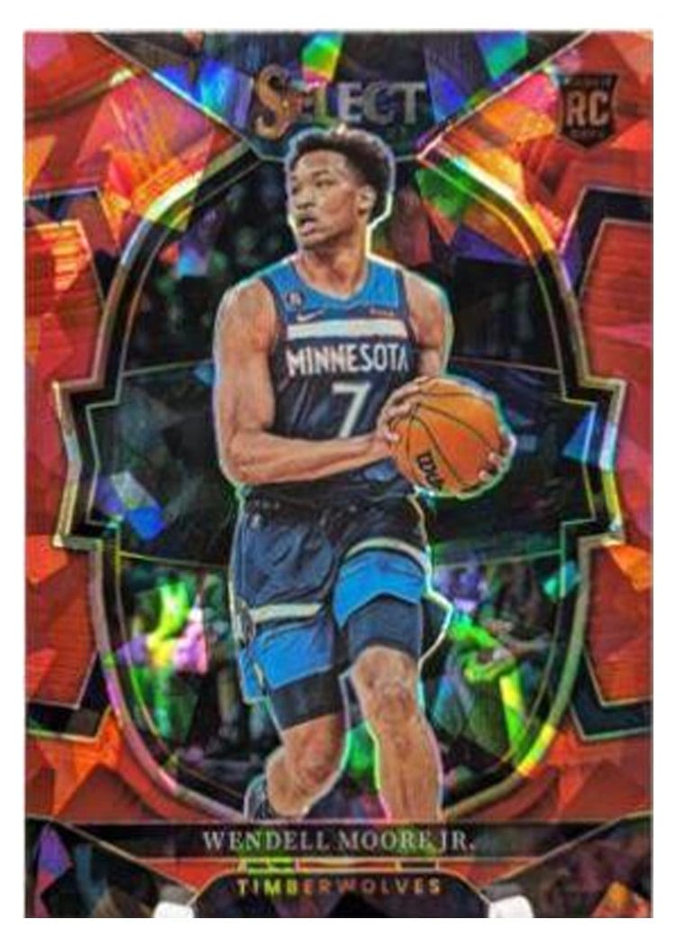 2022-23 Panini Select Base Set Wendell Moore Jr. Green Ice Prizm #73 card