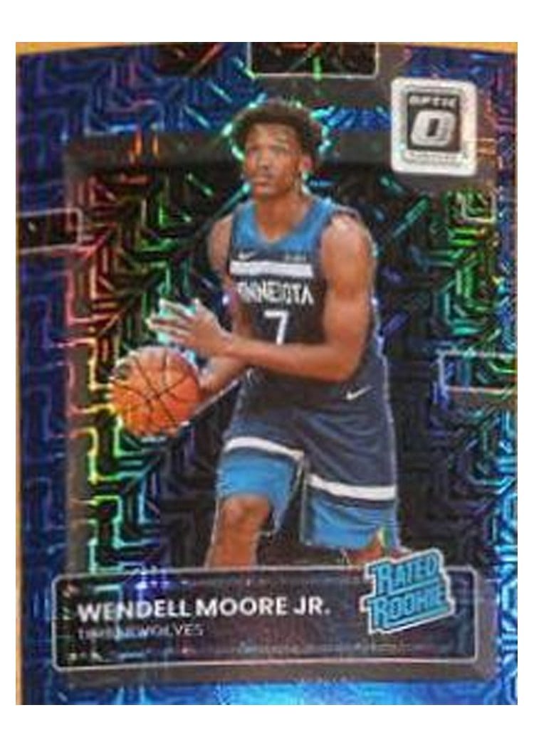 2022 Panini Donruss Optic Wendell Moore Jr. Choice Blue Mojo #201 card