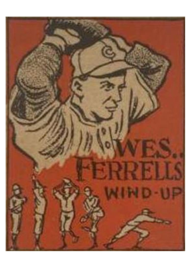 1935 Schutter Johnson Wes Ferrell #21 card