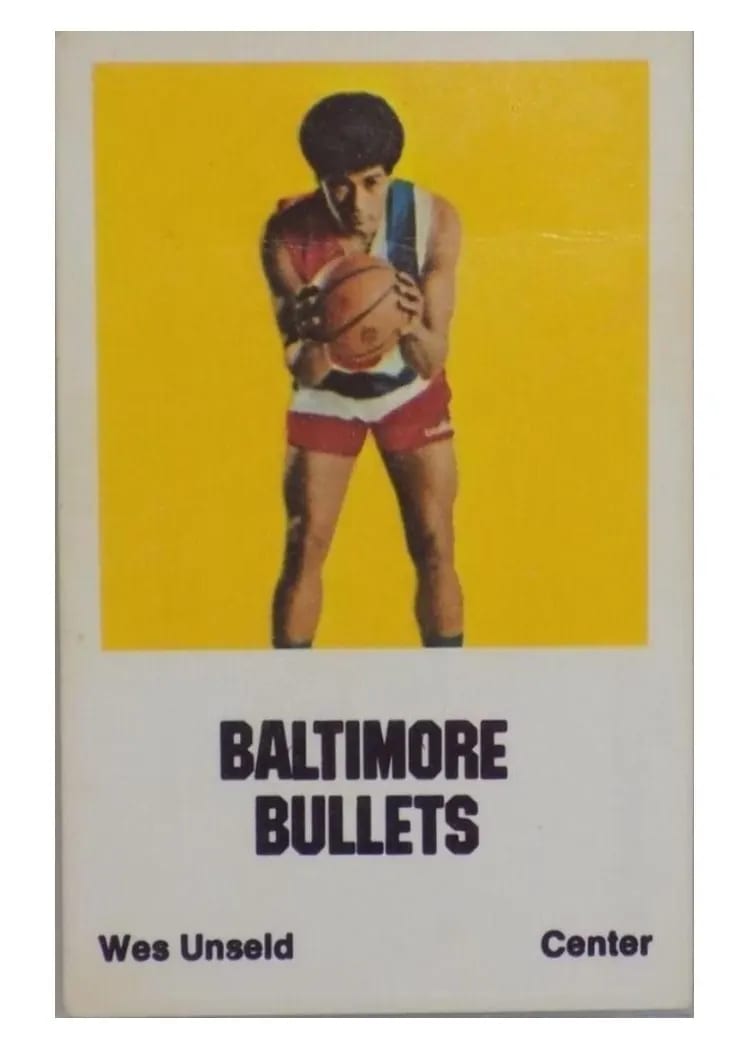 1972 Comspec Wes Unseld card