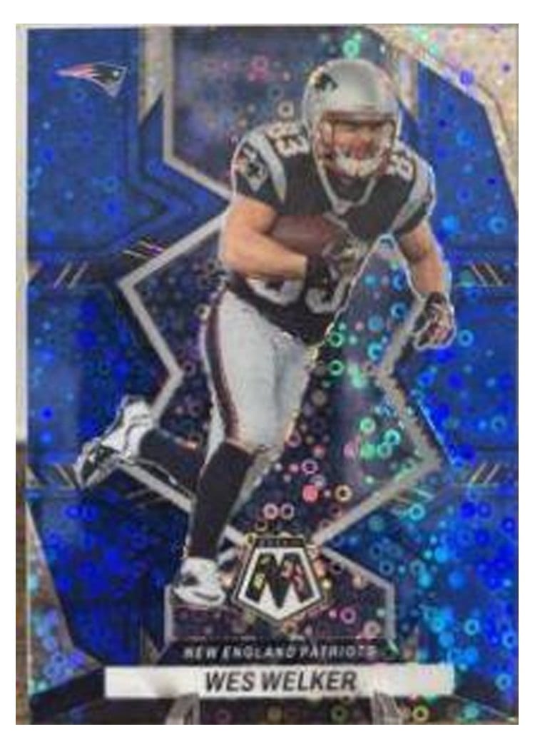 2022 Panini Mosaic Base Set Wes Welker No Huddle Blue #240 card