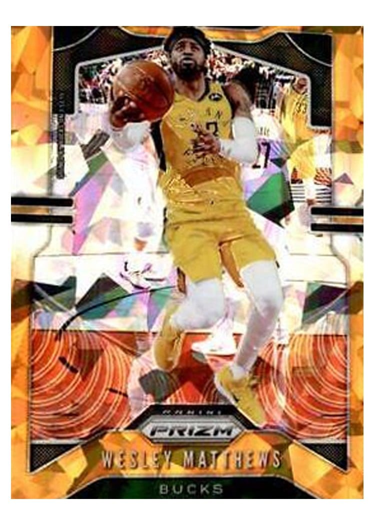 2019-20 Panini Prizm Base Set Wesley Matthews Orange Ice Prizm #214 card