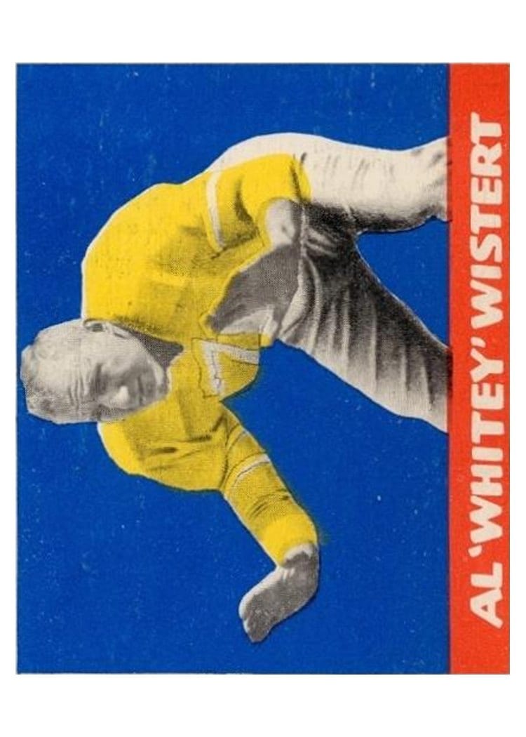 1948 Leaf Whitey Wistert #28 card