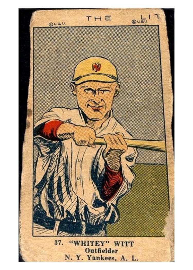 1923 W515 2 'Whitey' Witt #37 card