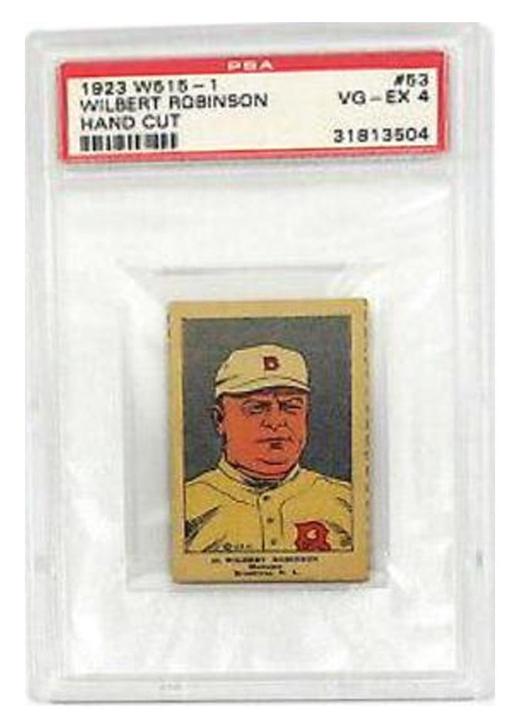 1923 W515 1 Wilbert Robinson Hand Cut #53 card