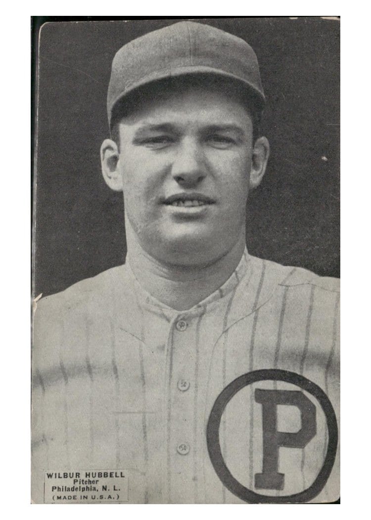 1925 Exhibits Wilbur Hubbell card