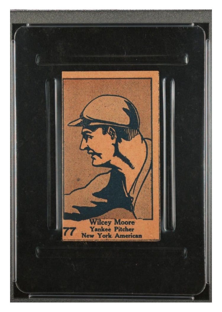 1928 W513 Hand Cut Wilcey Moore Wilcy #77 card