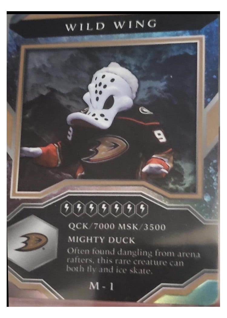 2021-22 Upper Deck MVP Mascot Gaming Cards Wild Wing #M-1 card