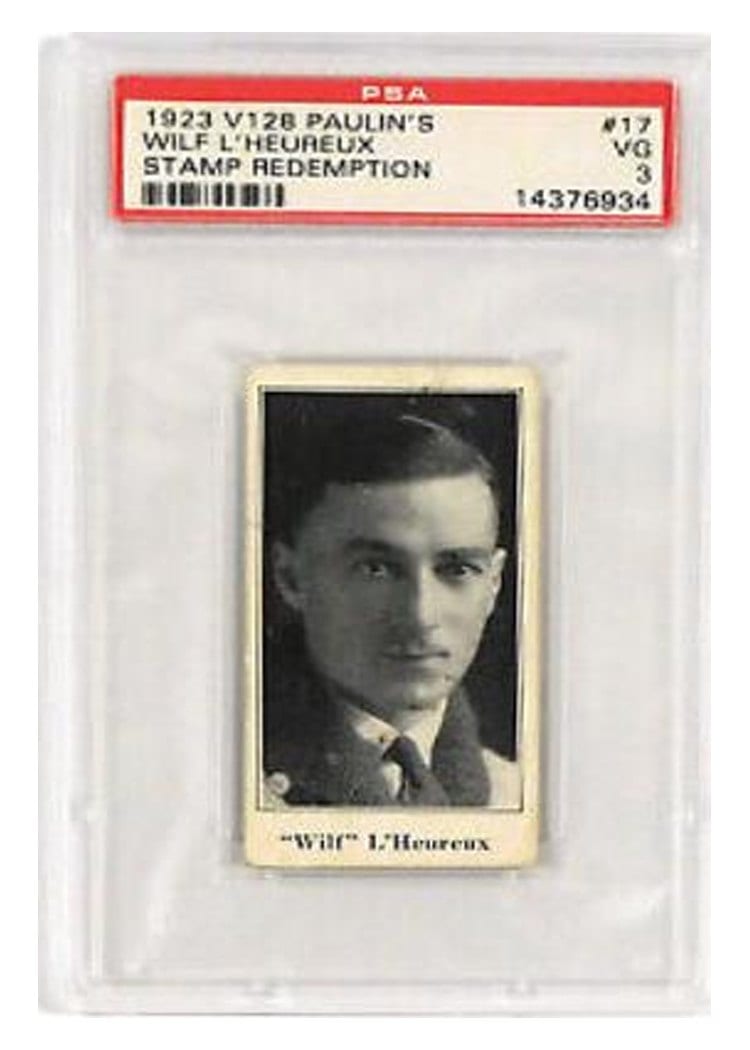1923 V128 Paulin's Wilf L'Heureux Stamp Redemption #17 card