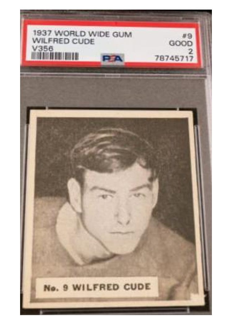 1937 V356 World Wide Gum Wilfred Cude #9 card