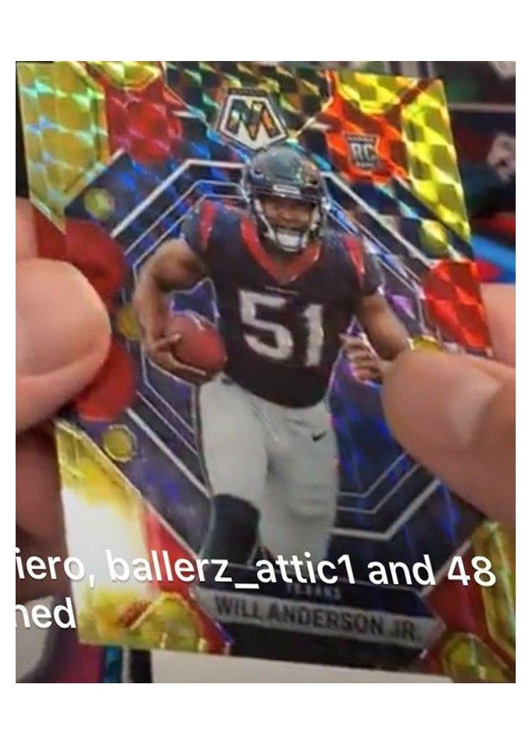 2023 Panini Mosaic Base Set Will Anderson Jr. Choice Fusion Red Yellow #376 card