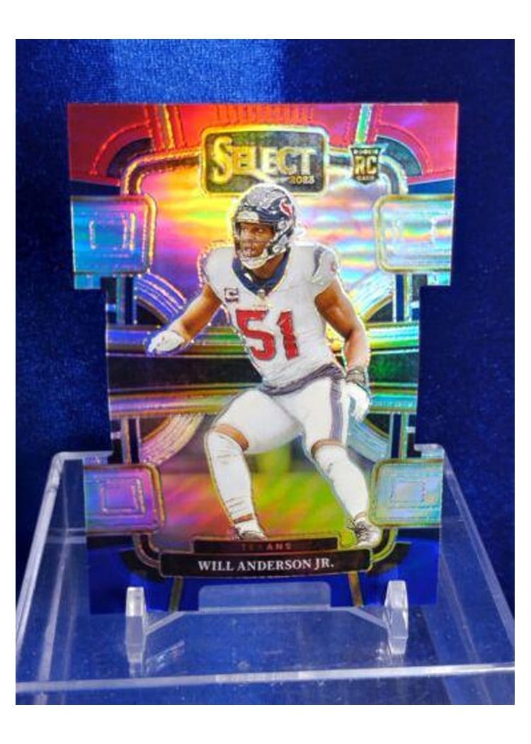 2023 Panini Select Base Set Will Anderson Jr. Red Blue Prizm Die-Cut #40 card