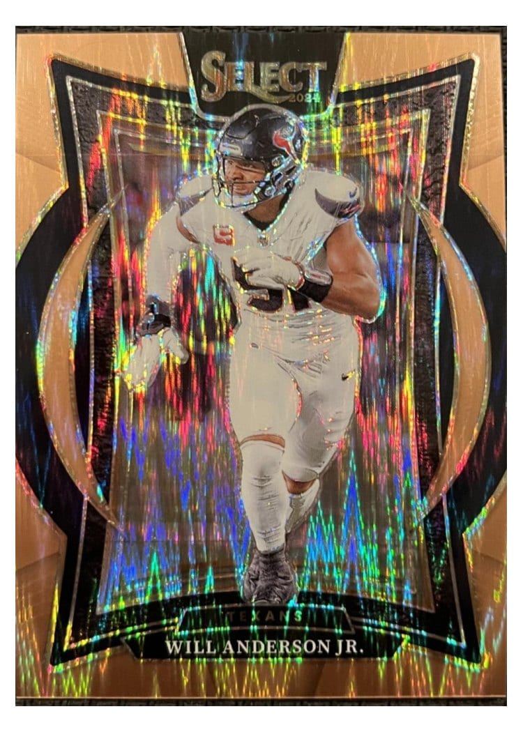 2024 Panini Select Base Set Will Anderson Jr. Copper Prizm Shock #100 card