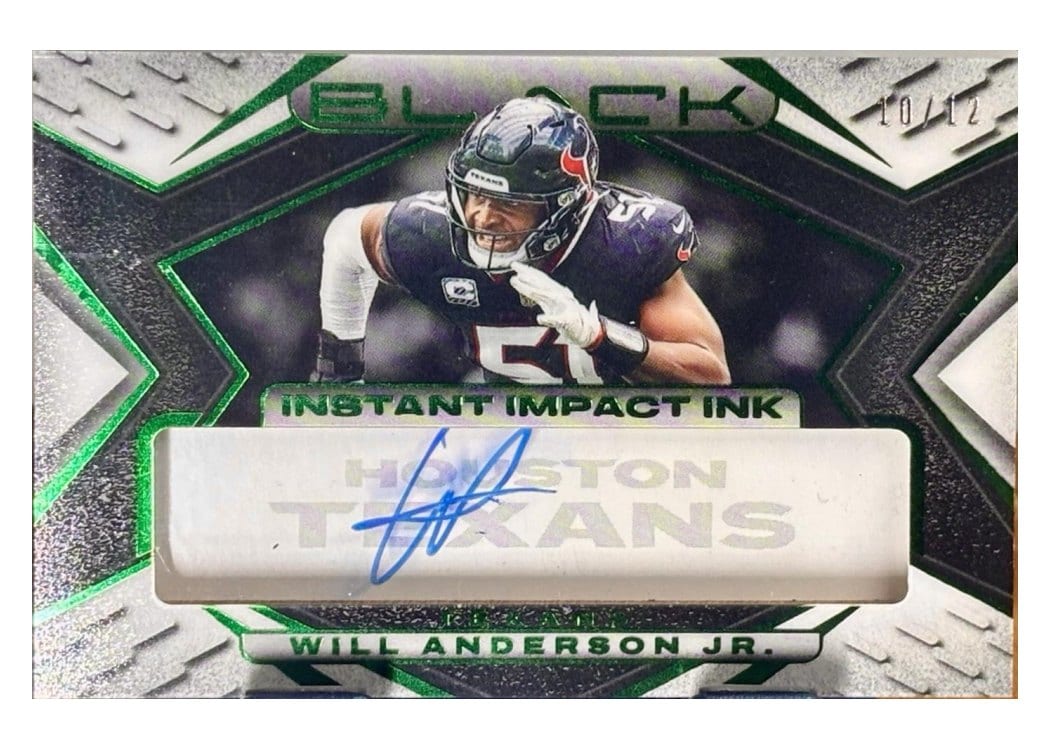 2025 Panini Black Instant Impact Ink Will Anderson Jr. #8 card
