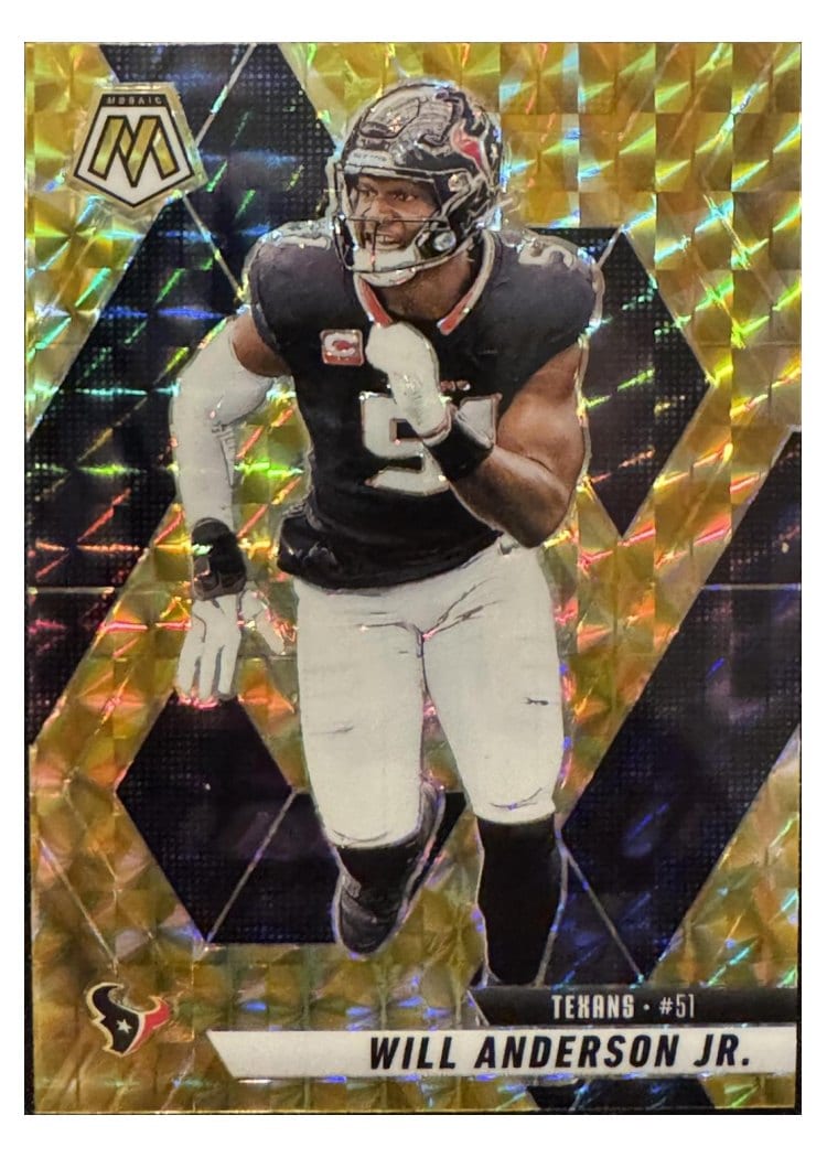2025 Panini Mosaic Base Set Will Anderson Jr. Reactive Yellow #24 card