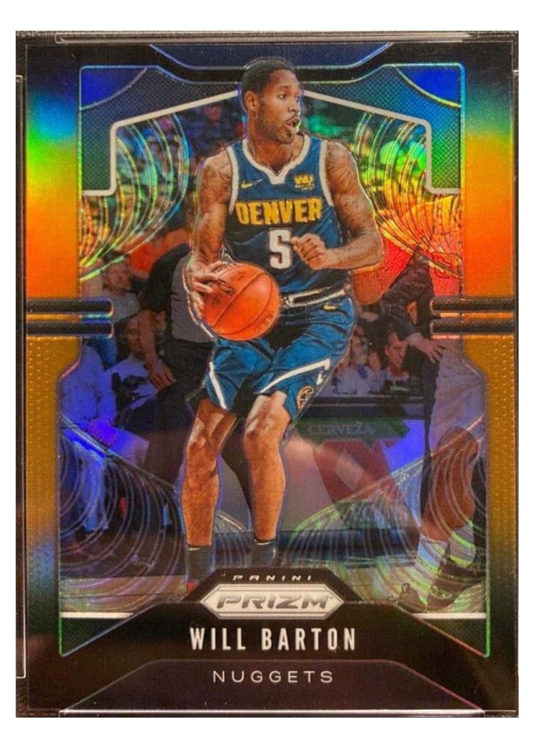 2019-20 Panini Prizm Base Set Will Barton Black Gold Prizm #85 card