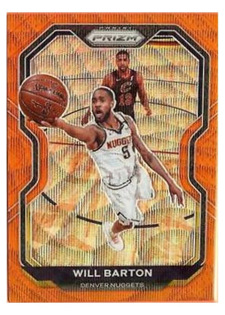 2020-21 Panini Prizm Base Set Will Barton Orange Wave Prizm #79 card