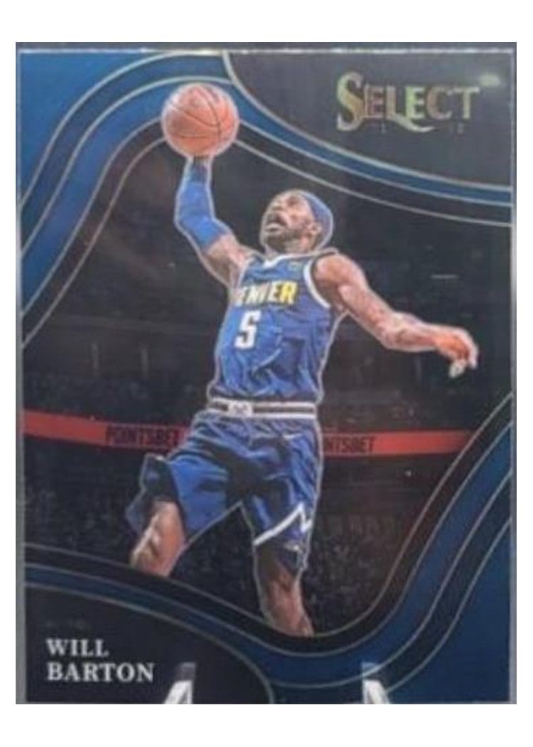2021-22 Panini Select Base Set Will Barton Blue Prizm #265 card