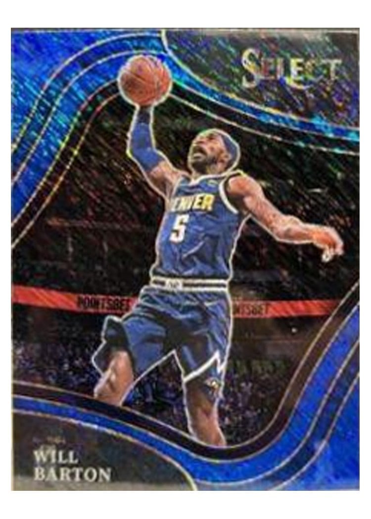 2021-22 Panini Select Base Set Will Barton Blue Shimmer #265 card
