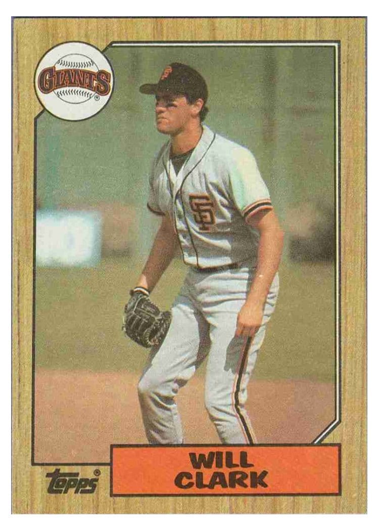 1987 Topps Base Set Will Clark #420 card