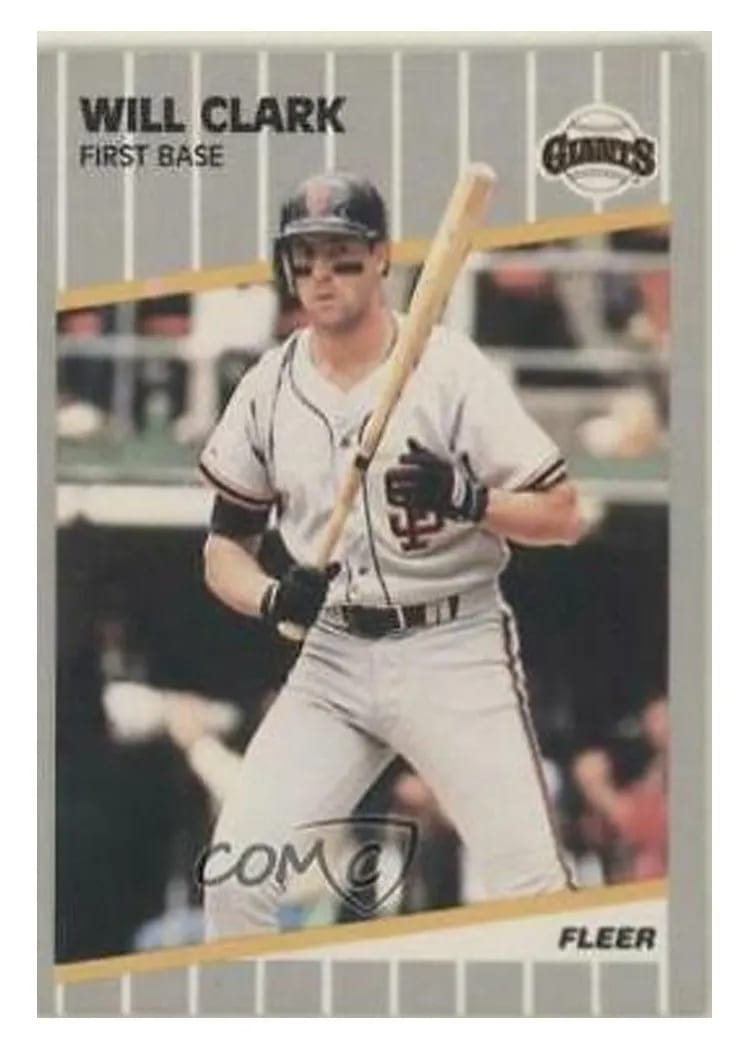 1989 Fleer Will Clark #325 card