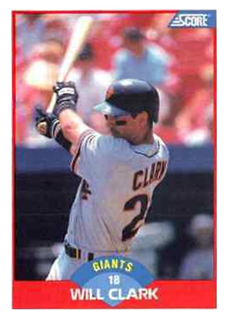 1989 Score Will Clark #450 card