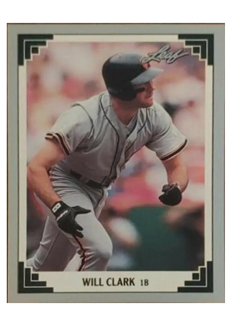 1991 Leaf Preview Will Clark #12 card