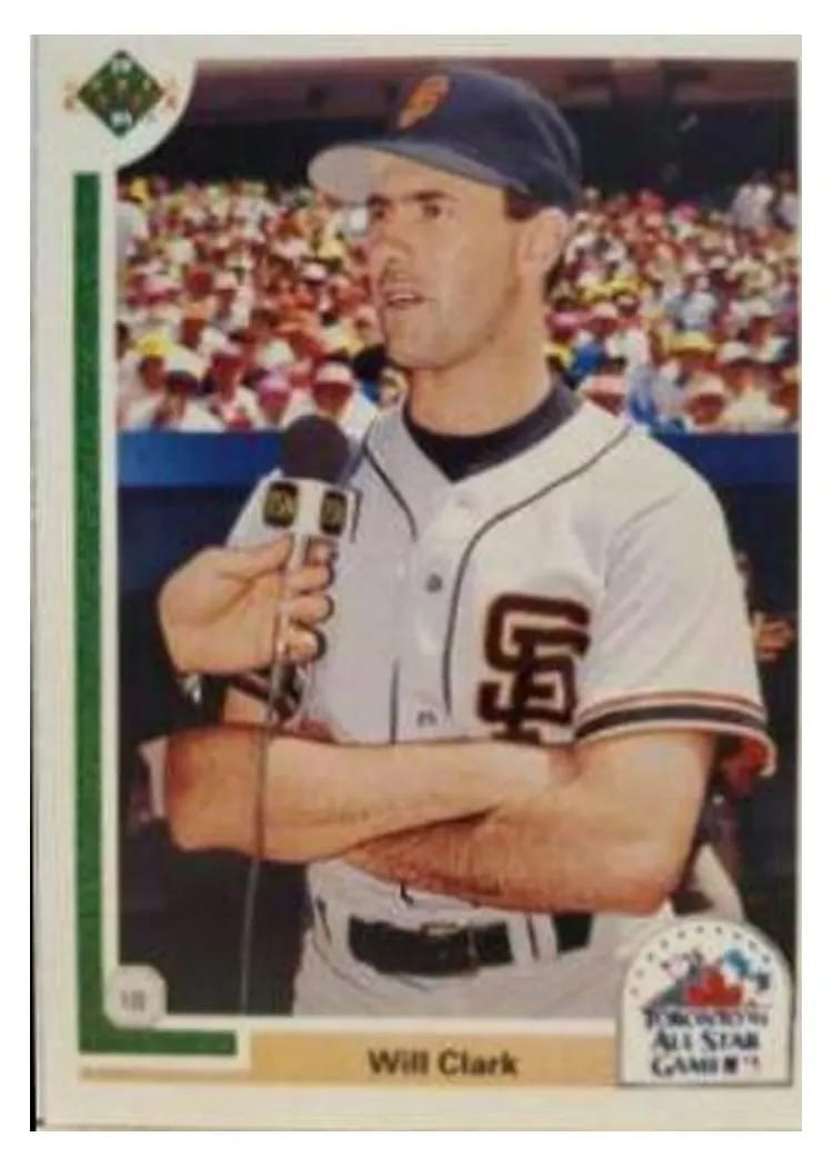 1991 Upper Deck Final Edition Will Clark #92F card