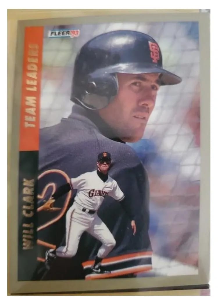 1993 Fleer Will Clark #1 card