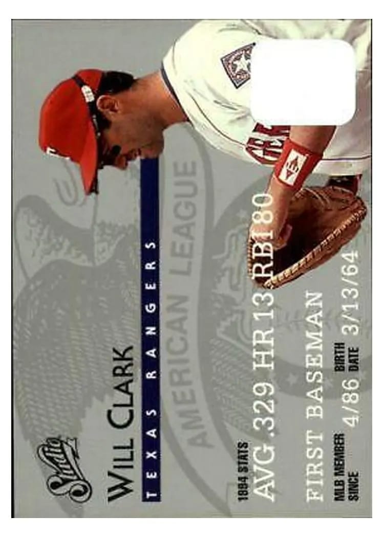 1995 Studio Will Clark #12 card