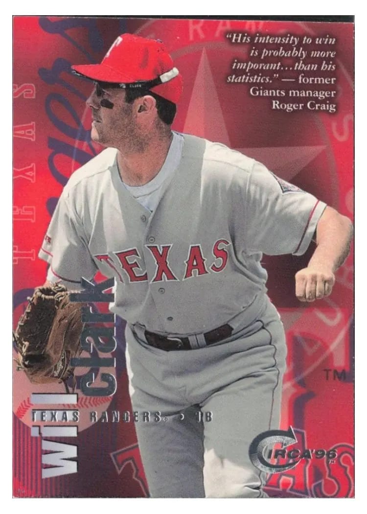1996 Circa Will Clark #84 card