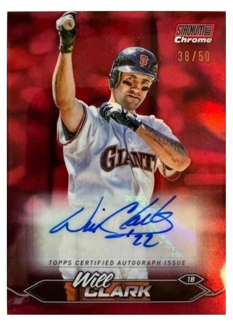 2024 Stadium Club Chrome Autographs Will Clark #SCCA-WC card