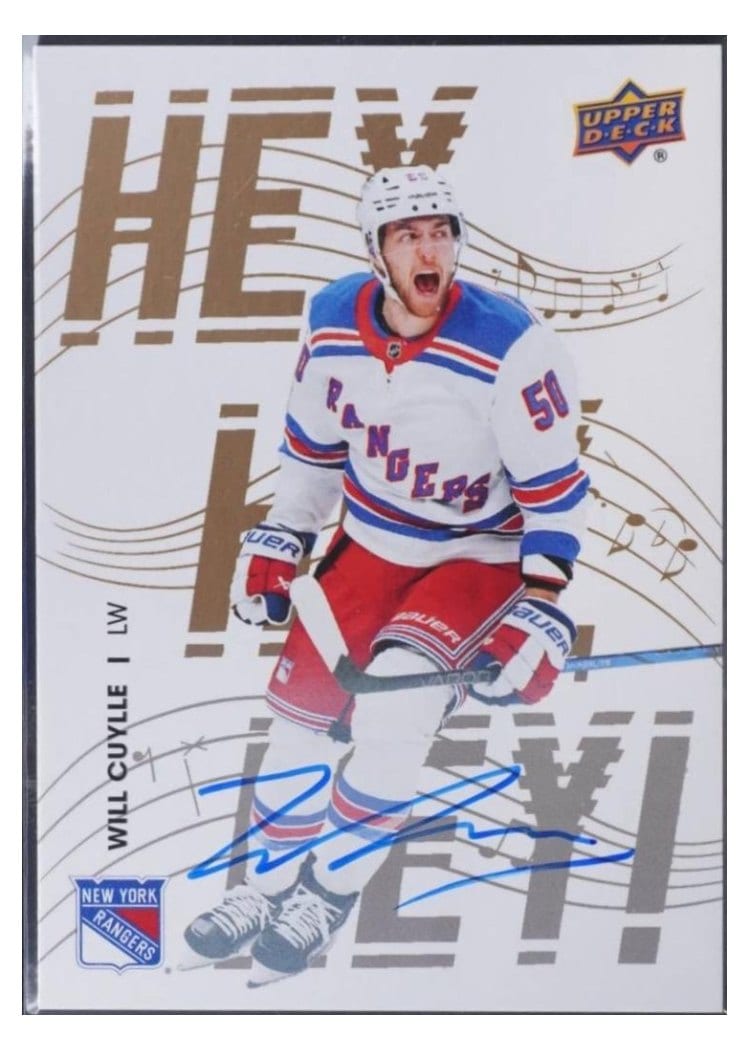 2025-26 Upper Deck New York Rangers Centennial Hey, Hey, Hey! Auto Will Cuylle #HHH-26 card