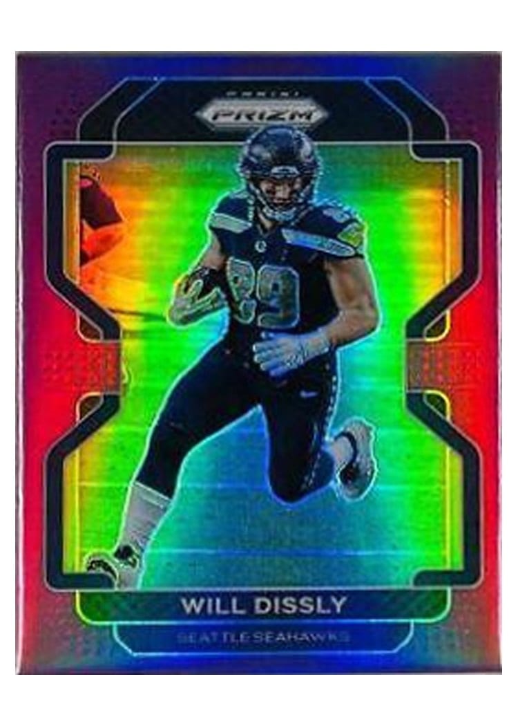 2021 Panini Prizm Base Set Will Dissly Purple Prizm #44 card