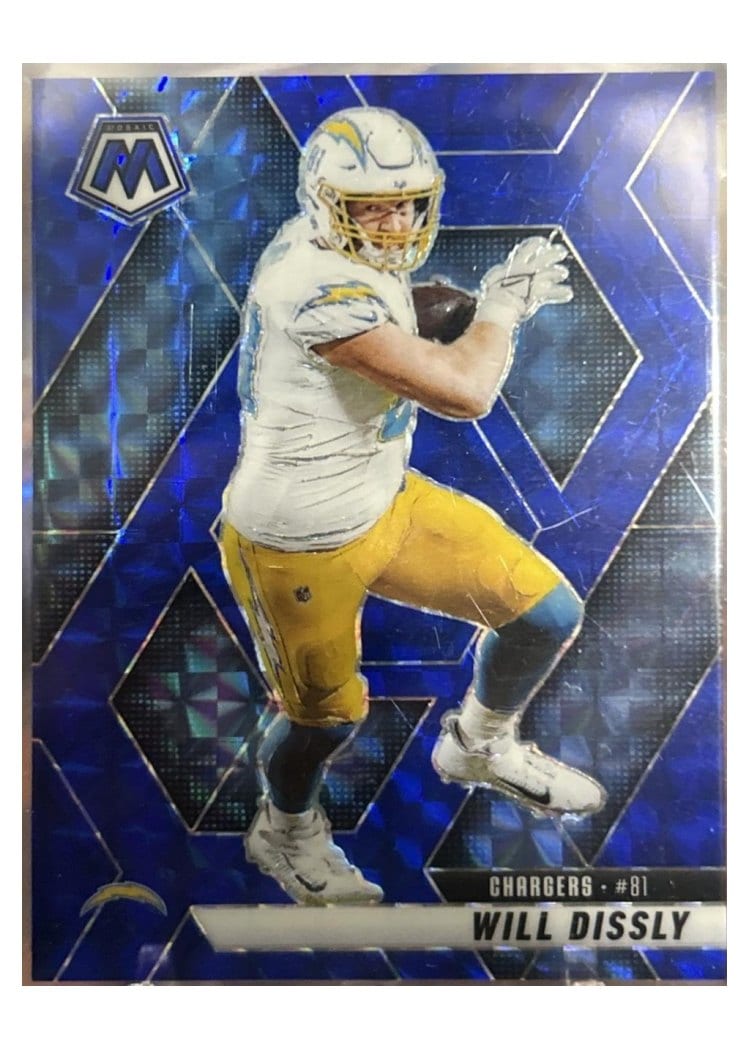 2025 Panini Mosaic Base Set Will Dissly Blue #114 card