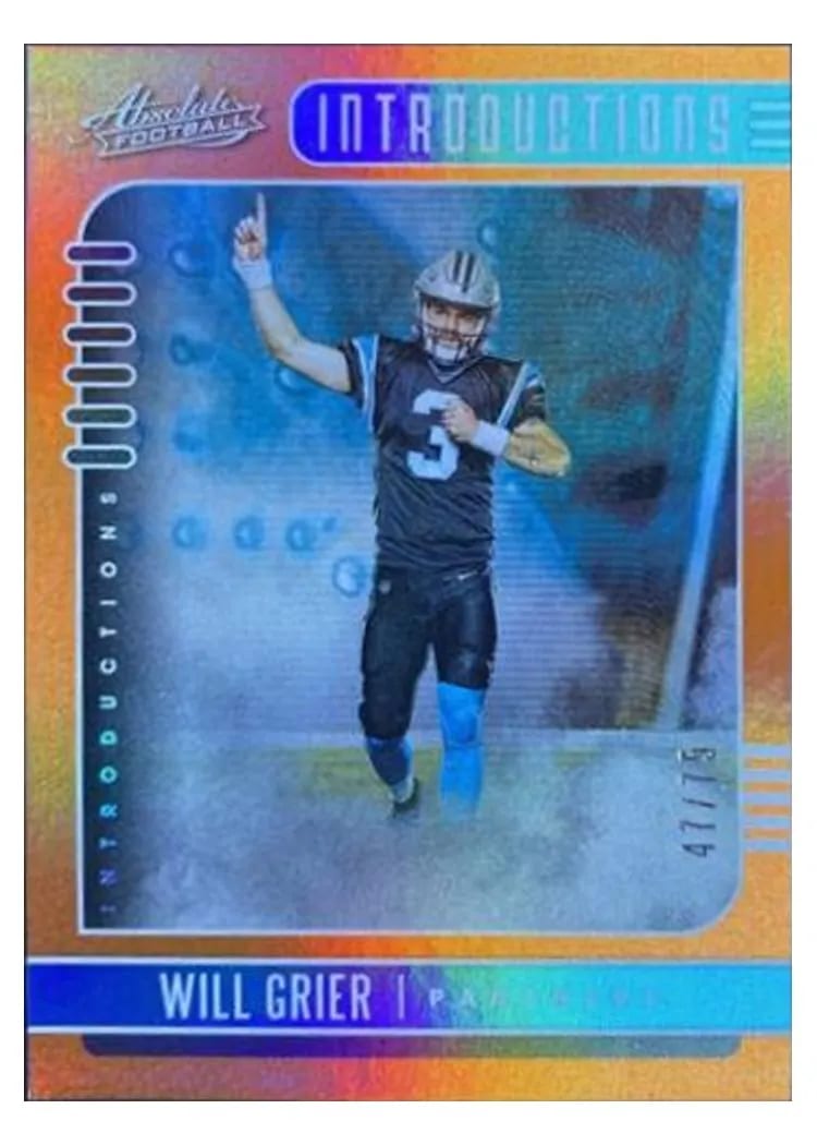 2019 Panini Absolute Introductions Will Grier #20 card