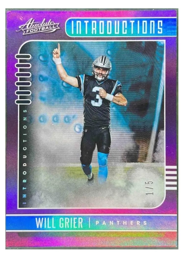 2019 Panini Absolute Introductions Will Grier #20 card