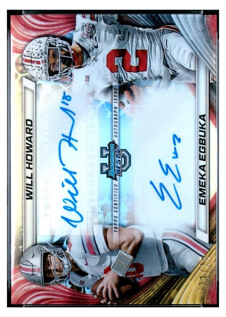 2024 Bowman University Best Dual Autographs Set Will Howard #DA-OHI card