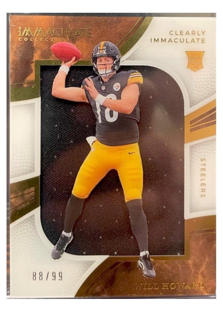 2025 Panini Immaculate Clearly Immaculate Rookie Jerseys Will Howard #42 card