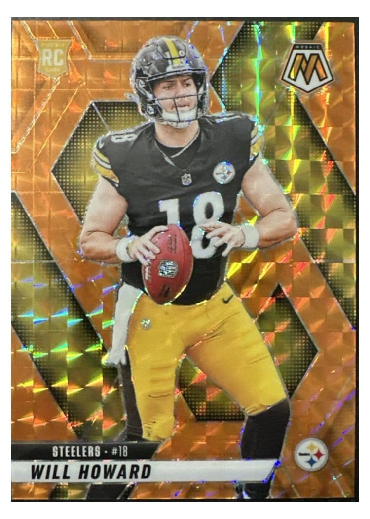 2025 Panini Mosaic Base Set Will Howard Orange #318 card