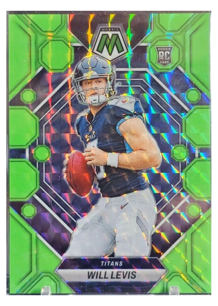 2023 Panini Mosaic Base Set Will Levis Green Fluorescent #377 card