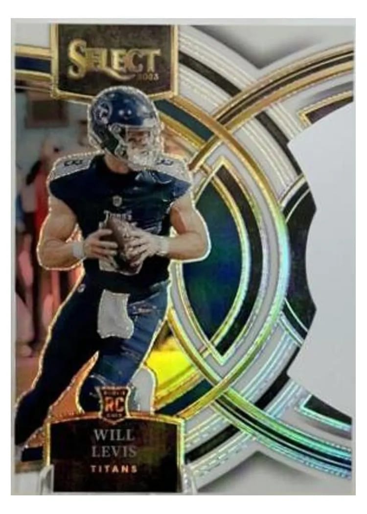 2023 Panini Select Base Set Will Levis White Prizm Die-Cut #148 card