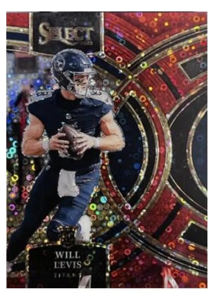 2023 Panini Select Base Set Will Levis Disco Red Prizm #148 card
