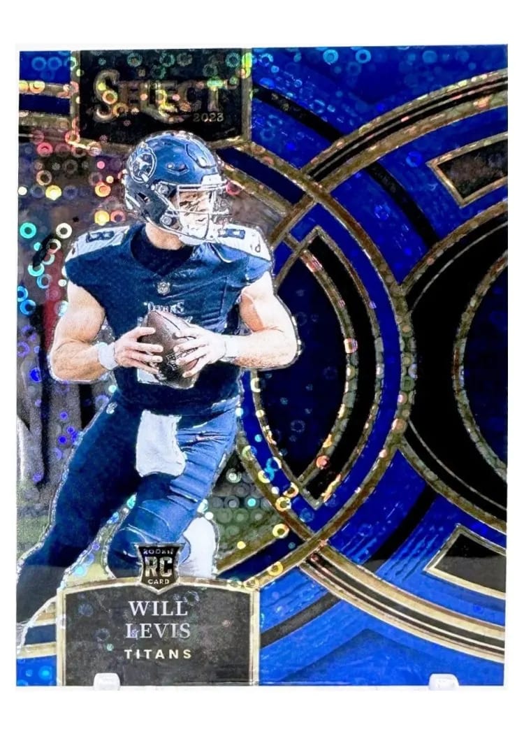 2023 Panini Select Base Set Will Levis Disco Blue Prizm #148 card