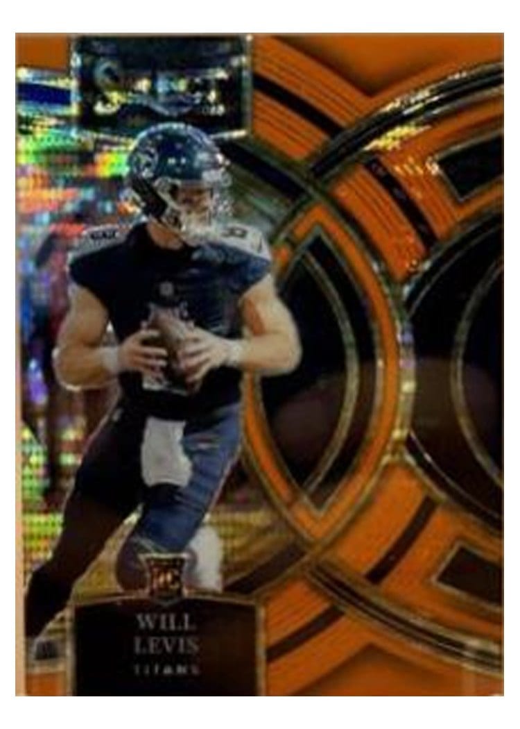 2023 Panini Select Base Set Will Levis Neon Orange Pulsar Prizm #148 card