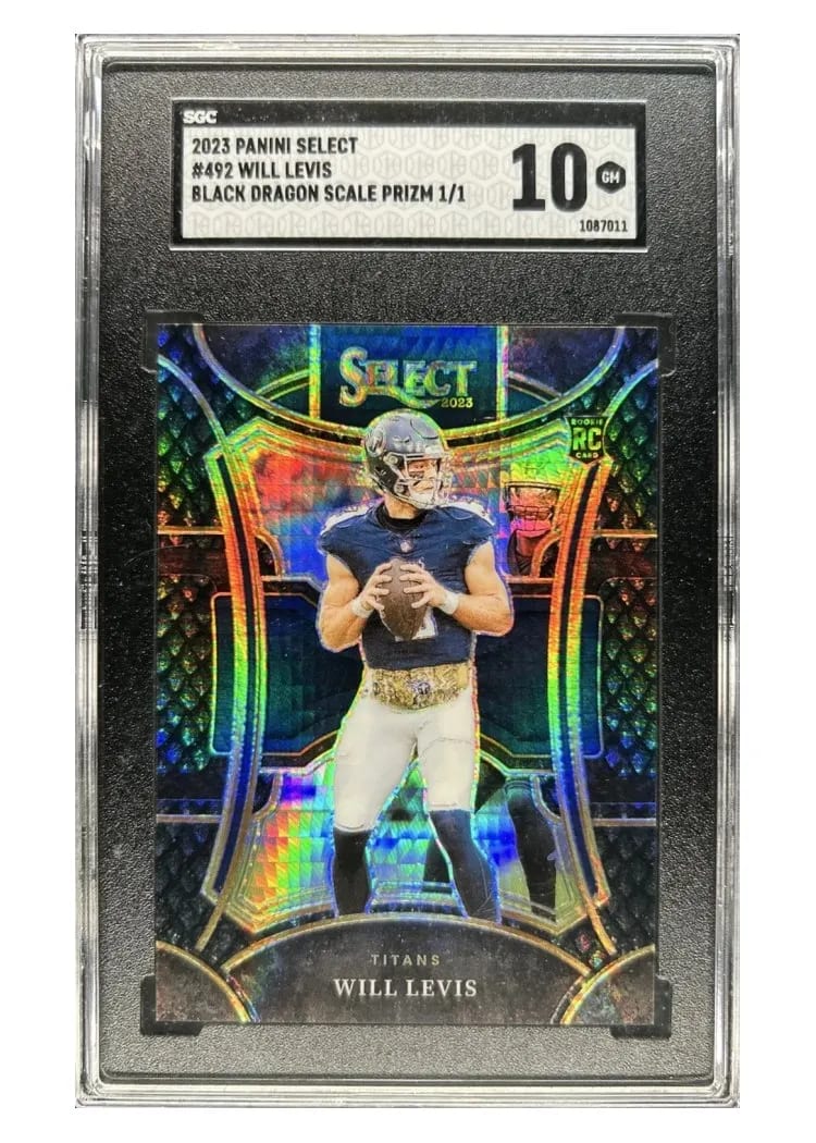 2023 Panini Select Base Set Will Levis Dragon Scale Black Prizm #148 card