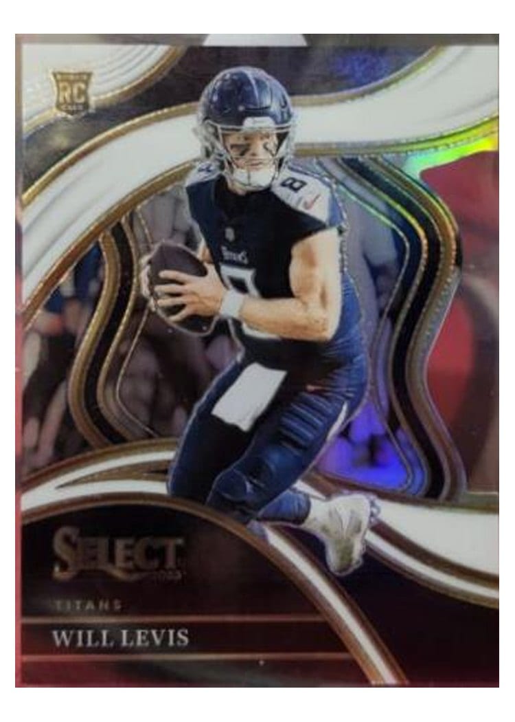 2023 Panini Select Base Set Will Levis White Prizm Die-Cut #206 card