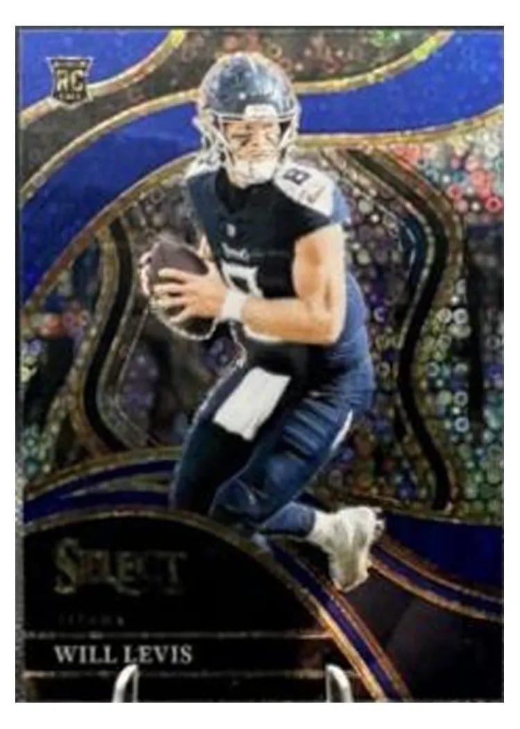 2023 Panini Select Base Set Will Levis Blue Disco Prizm #206 card
